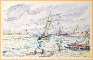 Ciboure, Saint-Jean-de-Luz, 1920 door Paul Signac