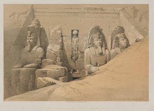 Egypte en Nubië, Deel II: Voorgevel van de Grote Tempel van Aboo Simbel, Nubië