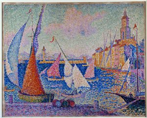 Le Quai. St. Tropez (olieverf op doek) door Paul Signac