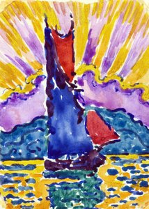 Zonsondergang door Paul Signac