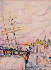De haven van Saint-Tropez, 1918 door Paul Signac