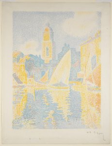 De haven van Saint-Tropez II door Paul Signac