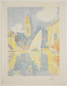 De haven van St. Tropez door Paul Signac