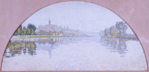 De Seine bij Herblay (olieverf op zijde)