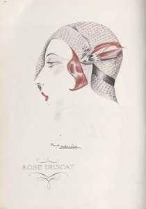 Rose Descat Hoed, Eind 1920s door Paul Valentin