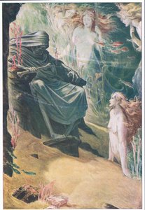 Volle vijf vadems ligt je vader: van zijn botten zijn koraal gemaakt, illustratie uit De Storm, 1908