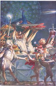Geef ons vriendelijke hoeders, Hemel!-wat waren deze?, illustratie uit De Storm, 1908 door Paul Vincent Woodroffe