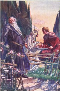Lieve Heer, u speelt vals met mij, illustratie uit De Storm, 1908