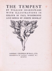 Titelpagina ontwerp, illustratie uit De Storm, 1908 door Paul Vincent Woodroffe
