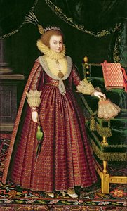 Portret van een Dame, Mogelijk Elizabeth, Gravin van Kellie, c.1619-20 door Paul van Somer