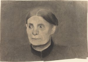 Portret van een vrouw door Paula Modersohn Becker