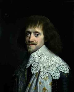 Portret van een Heer met een Hoge Kanten Kraag door Paulus Moreelse
