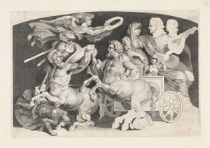 Camee met de triomf van Germanicus en Agrippina door Paulus Pontius (attributed to)