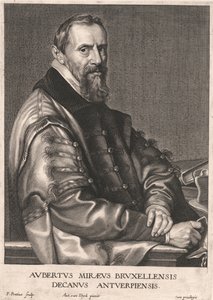 Aubertus Miræus Bruxellensis, Decanus Antuerpiensis door Paulus Pontius