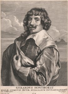 Gerardus Honthorst, Comitis Pictor Humanarum Figurarum Majoru door Paulus Pontius