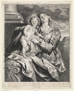 Maria met het Christuskind door Paulus Pontius