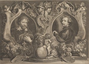Paulus Pontius - Antonius Van Dyck Eques en Peter Paul Rubens Eques - Google Art Project door Paulus Pontius
