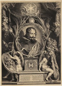 Portret van Gaspar de Guzmán, graaf van Olivares door Paulus Pontius