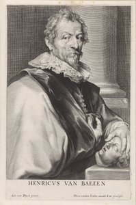 Portret van de schilder Hendrik van Balen (I) door Paulus Pontius
