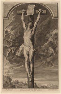 Christus aan het kruis door Paulus Pontius, after Sir Peter Paul Rubens
