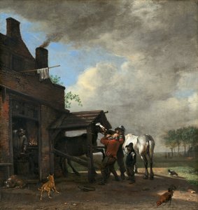 Een hoefsmidwinkel