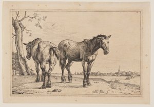 Het Ploegpaard, uit Serie Paarden