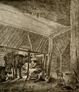 De kalvende koe door Paulus Potter