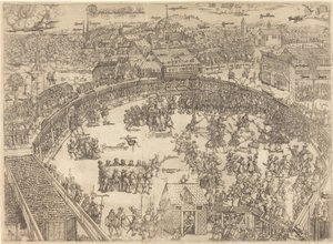 Het Toernooiveld in de Stad Zwickau door Paulus Reinhart