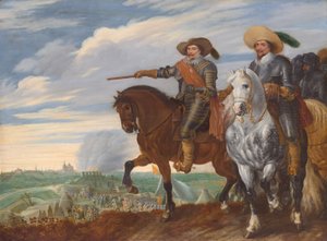 Frederik Hendrik en Ernst Casimir van Nassau-Dietz bij het beleg van 