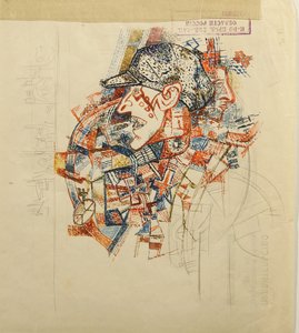 Een krokodil door Pavel Nikolayevich Filonov