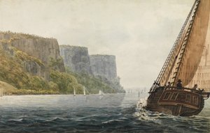 De Packet Mohawk van Albany passeert de Palisades, 1811-ca. 1813 door Pavel Petrovic Svin