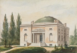 De Pennsylvania Academie voor Schone Kunsten, Philadelphia Kopie naar een gravure..., 1811-ca. 1813 door Pavel Petrovic Svin