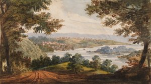Washington en Georgetown vanaf de Alexandria Road, 1811-ca. 1813 door Pavel Petrovic Svin