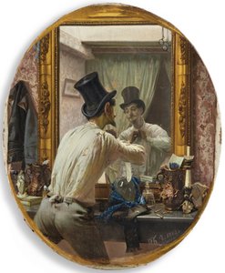 Fransman maakt zich klaar voor het bal populaire, 1863 door Pavel Petrovich Chistyakov