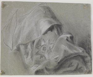 Draperiestudie met ster van de Orde van de Olifant