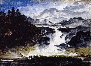 Een waterval door Peder Balke