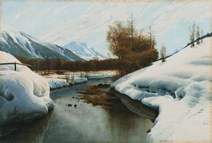 Bij La Punt, St. Morritz in de Engadine-vallei