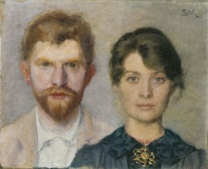 Dubbelportret van Marie en Peder Severin Krøyer door Peder Severin Krøyer