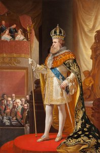 Keizer Peter II van Brazilië bij de opening van de Algemene Vergadering