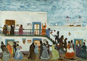 Aankomst bij de Kerk door Pedro Figari