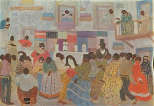 Dansers in Haïti door Pedro Figari