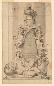 Ontwerp voor monument voor van der Cammen-Henriques in de kerk van St. Gumarus, Lier door Peeter Verbrugghen II