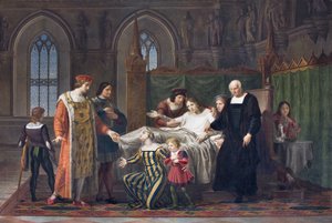 Karel VIII bezoekt Gian Galeazzo Sforza in het Kasteel van Pavia, 1822
