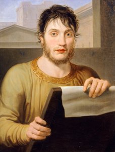 Giuseppe Guizzardi in antieke kleding door Pelagio Palagi
