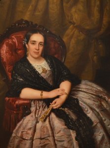 Portret van Ana García Izcalbalceta, vrouw van de architect de la Hidalga door Pelegrí Clavé