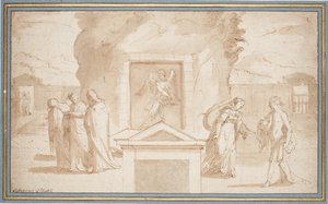 De vrouwen bij het graf van Christus en Noli me tangere