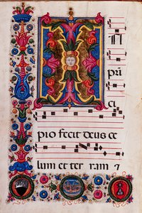 Piccolomini Bibliotheek: koorboek, cod. 5.E, ff. 4v met 