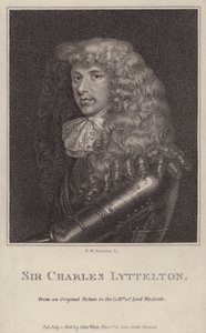Sir Charles Lyttelton, Engelse politicus en koloniaal gouverneur van Jamaica (gravure) door Peltro William Tomkins