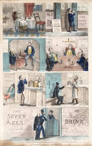 De Zeven Leeftijden van Drinken, uitgegeven ca. 1872 door Percy Cruikshank
