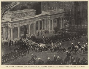 Uitzicht op de Processie vanaf het Dak van het St George